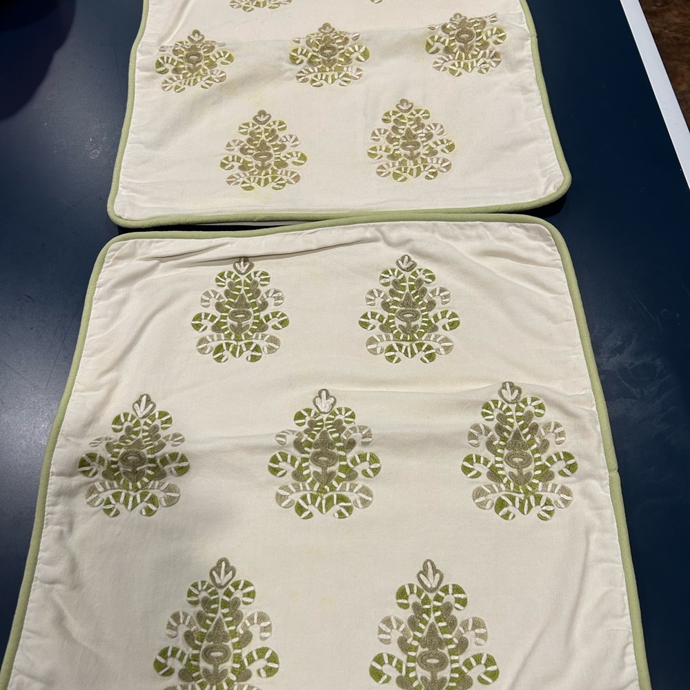 Pier one imports 18” square Christmas pillow covers